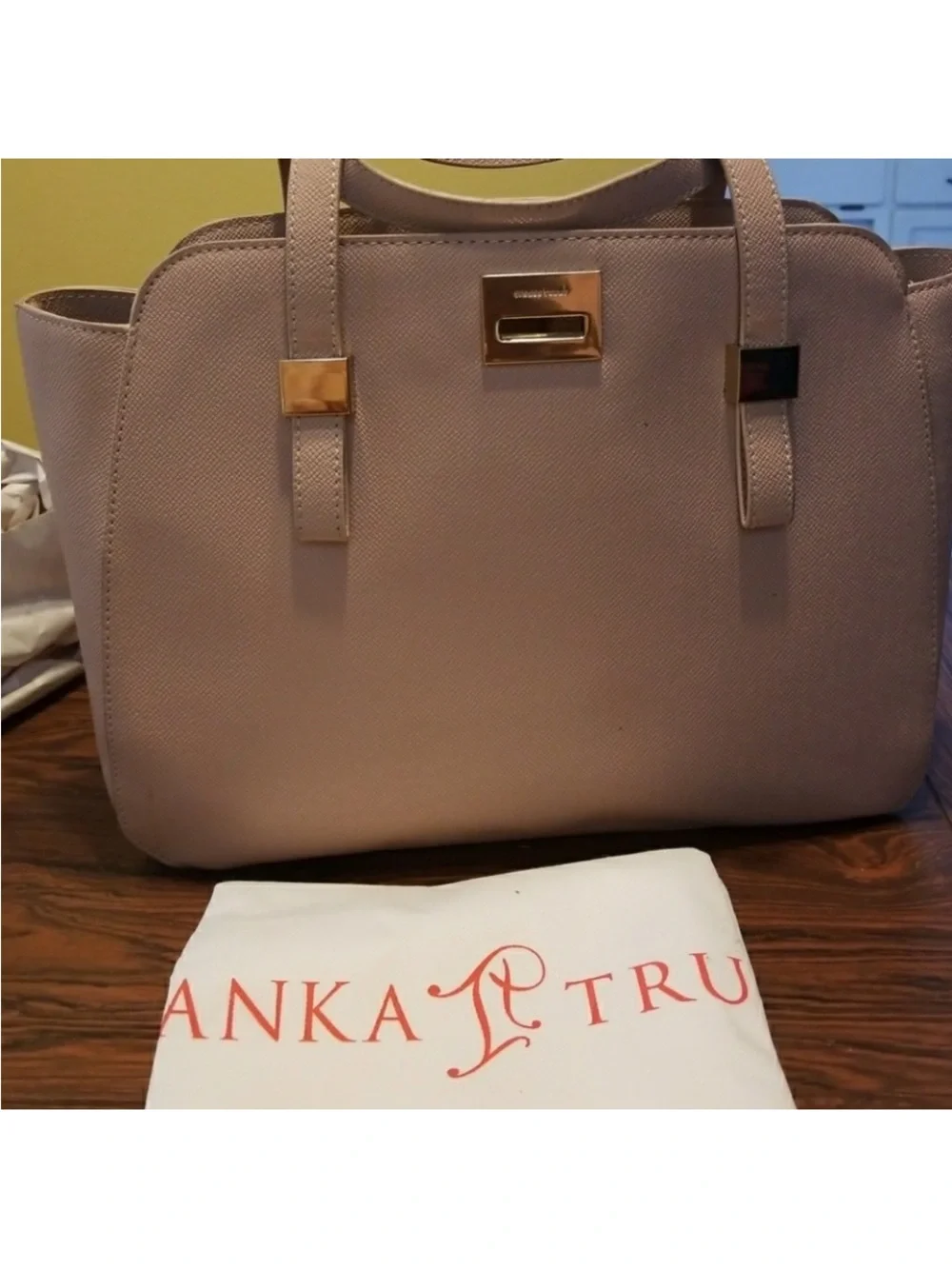Ivanka Trump Blush Pink Tote with Gold Hardware